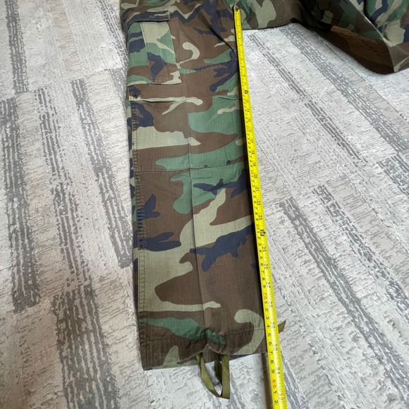 Vintage 1970s US Army Woodland Camo BDU Jacket Pants Set Mens USGI ECWCS -SMALL - Picture 11 of 13
